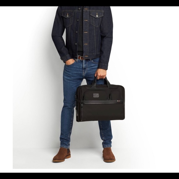 Tumi Ballistic Nylon Alpha Expandable Organizer Laptop Brief - Picture 3 of 14